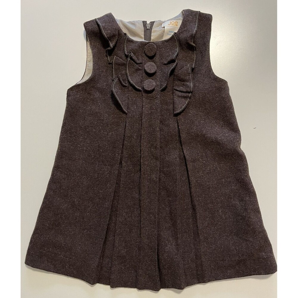 Joe Fresh Toddler Girl Wool Blend Dress Size 1 Yr Brown Sleeveless